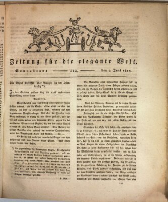 Zeitung für die elegante Welt Samstag 5. Juni 1813