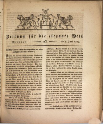 Zeitung für die elegante Welt Montag 7. Juni 1813