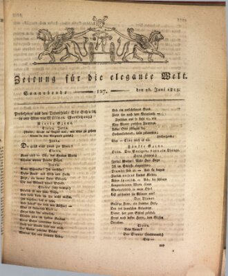 Zeitung für die elegante Welt Samstag 26. Juni 1813