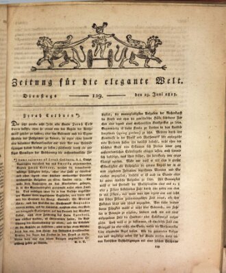 Zeitung für die elegante Welt Dienstag 29. Juni 1813