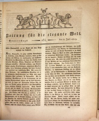 Zeitung für die elegante Welt Donnerstag 8. Juli 1813