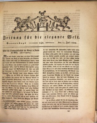 Zeitung für die elegante Welt Donnerstag 15. Juli 1813