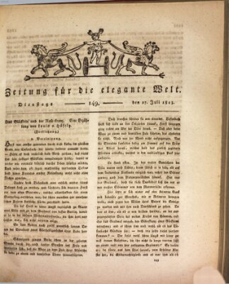 Zeitung für die elegante Welt Dienstag 27. Juli 1813