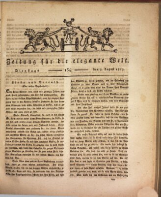 Zeitung für die elegante Welt Dienstag 3. August 1813