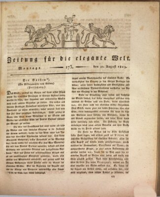 Zeitung für die elegante Welt Montag 30. August 1813