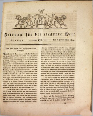 Zeitung für die elegante Welt Montag 6. September 1813