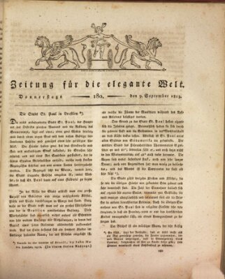 Zeitung für die elegante Welt Donnerstag 9. September 1813