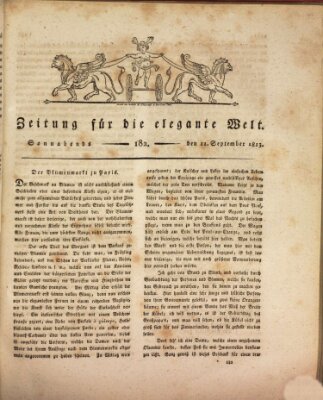 Zeitung für die elegante Welt Samstag 11. September 1813
