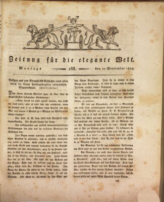 Zeitung für die elegante Welt Montag 20. September 1813