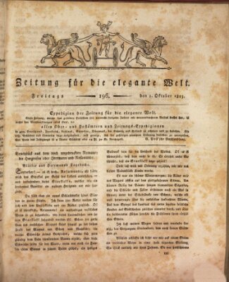 Zeitung für die elegante Welt Freitag 1. Oktober 1813