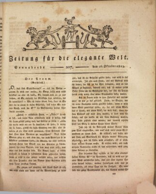 Zeitung für die elegante Welt Samstag 16. Oktober 1813