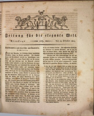 Zeitung für die elegante Welt Dienstag 19. Oktober 1813