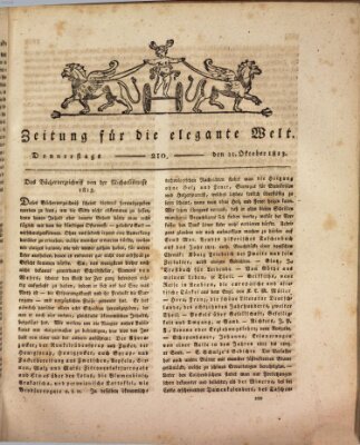 Zeitung für die elegante Welt Donnerstag 21. Oktober 1813