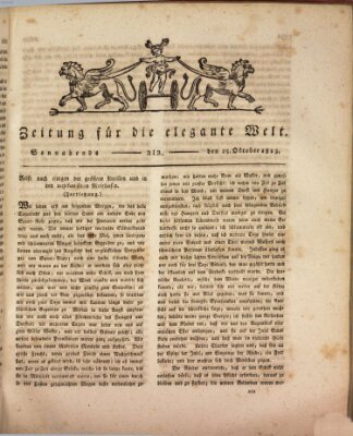 Zeitung für die elegante Welt Samstag 23. Oktober 1813