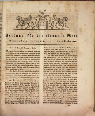 Zeitung für die elegante Welt Donnerstag 28. Oktober 1813