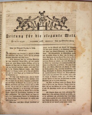 Zeitung für die elegante Welt Freitag 29. Oktober 1813