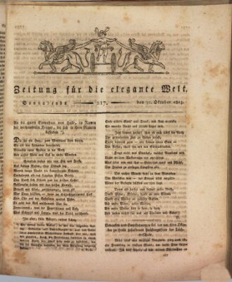 Zeitung für die elegante Welt Samstag 30. Oktober 1813