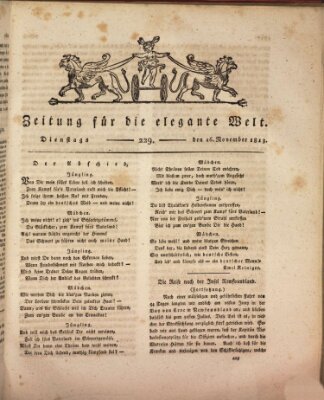 Zeitung für die elegante Welt Dienstag 16. November 1813