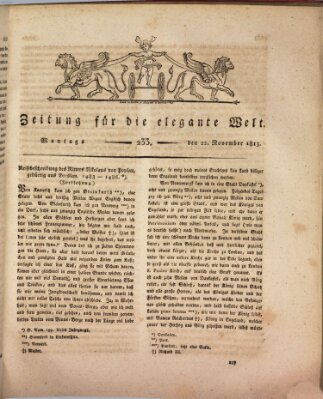 Zeitung für die elegante Welt Montag 22. November 1813