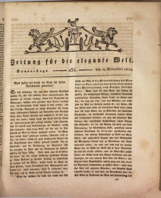 Zeitung für die elegante Welt Donnerstag 25. November 1813