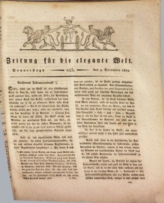 Zeitung für die elegante Welt Donnerstag 9. Dezember 1813