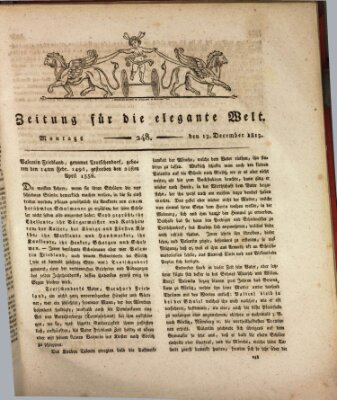 Zeitung für die elegante Welt Montag 13. Dezember 1813