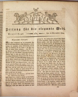 Zeitung für die elegante Welt Donnerstag 16. Dezember 1813