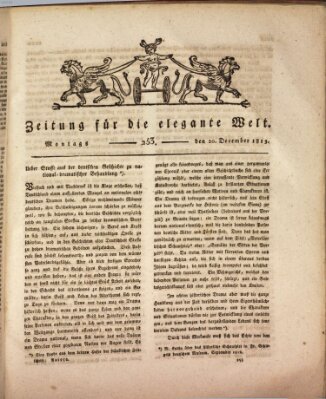 Zeitung für die elegante Welt Montag 20. Dezember 1813