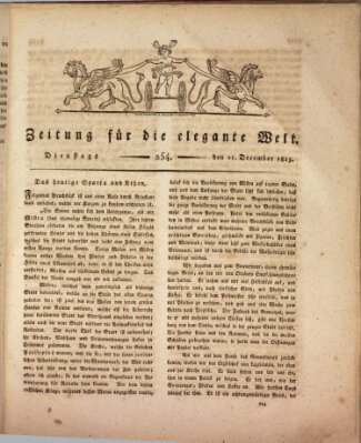 Zeitung für die elegante Welt Dienstag 21. Dezember 1813