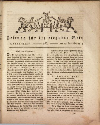 Zeitung für die elegante Welt Donnerstag 23. Dezember 1813