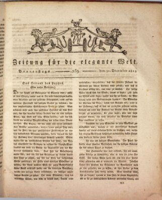 Zeitung für die elegante Welt Donnerstag 30. Dezember 1813