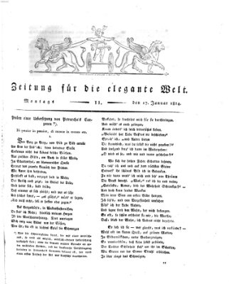 Zeitung für die elegante Welt Montag 17. Januar 1814