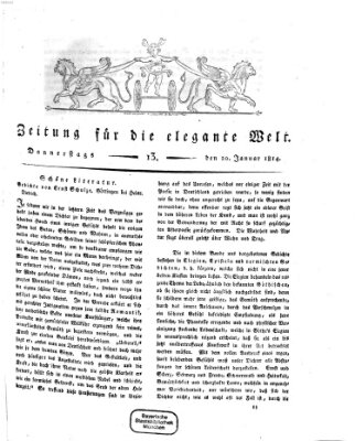 Zeitung für die elegante Welt Donnerstag 20. Januar 1814