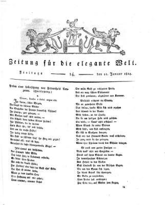 Zeitung für die elegante Welt Freitag 21. Januar 1814