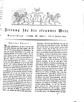 Zeitung für die elegante Welt Donnerstag 27. Januar 1814