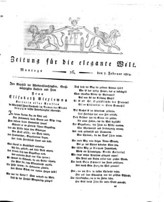 Zeitung für die elegante Welt Montag 7. Februar 1814