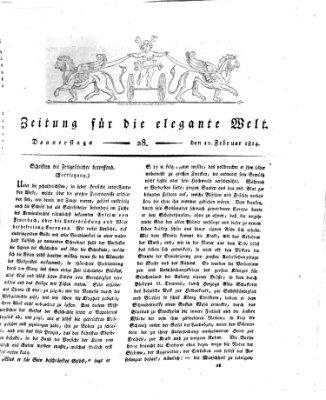 Zeitung für die elegante Welt Donnerstag 10. Februar 1814