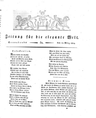 Zeitung für die elegante Welt Samstag 12. März 1814