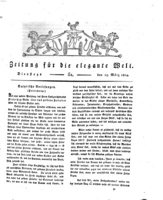 Zeitung für die elegante Welt Dienstag 15. März 1814