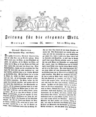 Zeitung für die elegante Welt Montag 21. März 1814