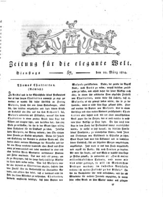 Zeitung für die elegante Welt Dienstag 22. März 1814