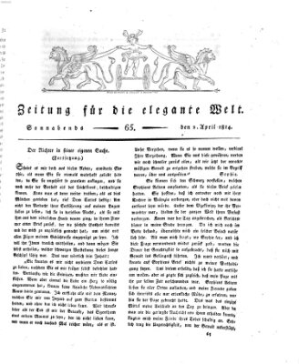 Zeitung für die elegante Welt Samstag 2. April 1814