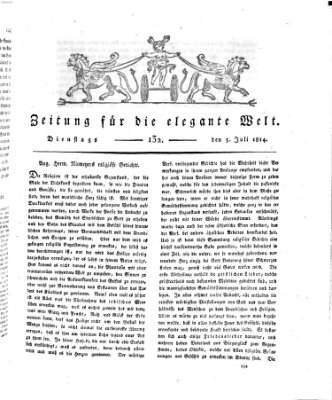 Zeitung für die elegante Welt Dienstag 5. Juli 1814