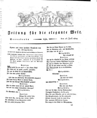 Zeitung für die elegante Welt Samstag 16. Juli 1814