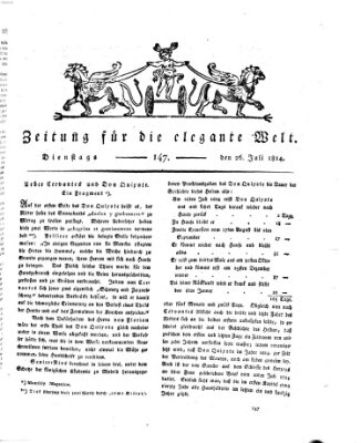 Zeitung für die elegante Welt Dienstag 26. Juli 1814