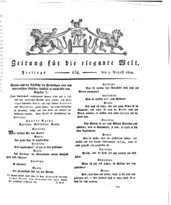 Zeitung für die elegante Welt Freitag 5. August 1814