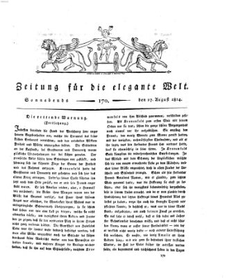 Zeitung für die elegante Welt Samstag 27. August 1814