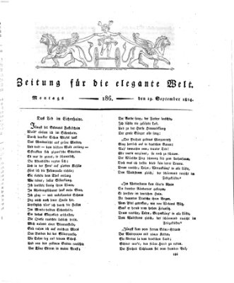 Zeitung für die elegante Welt Montag 19. September 1814