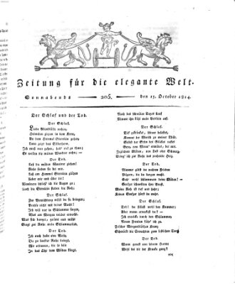 Zeitung für die elegante Welt Samstag 15. Oktober 1814