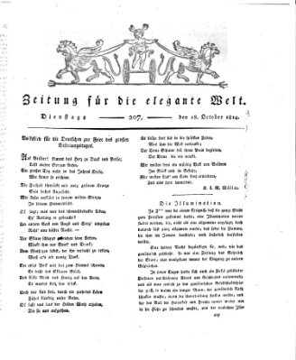 Zeitung für die elegante Welt Dienstag 18. Oktober 1814